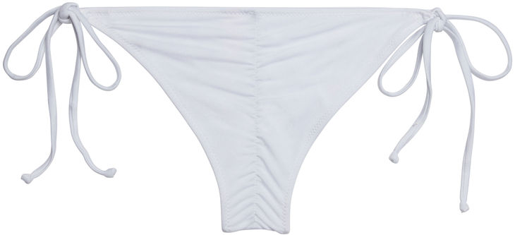 White Classic Scrunch Bikini Bottoms image