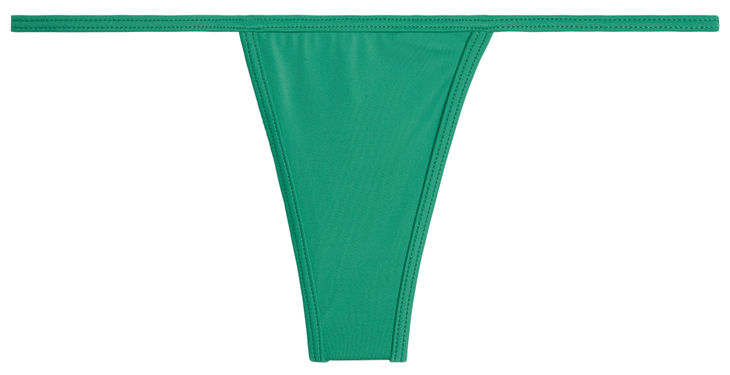 Solid Emerald Y-Back Thong Underwear image