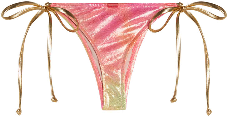 Sunset Tie Dye Shimmer Brazilian Thong Bottom image