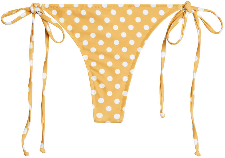 Burnt Orange Polka Dot Brazilian Thong Bottom image