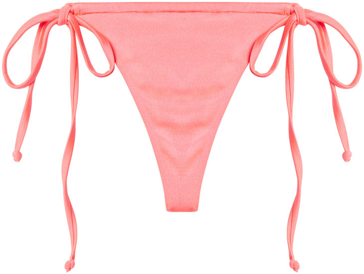 Neon Coral G-String Thong Ruched image
