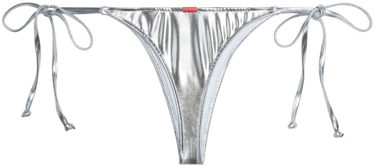 Silver Metallic Brazilian Thong Bottom image