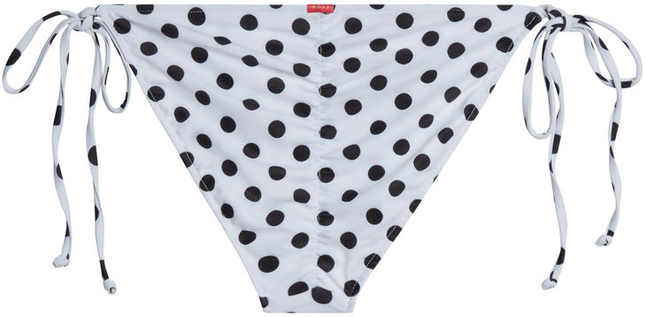 White Polka Dot Full Coverage Scrunch Bottom image