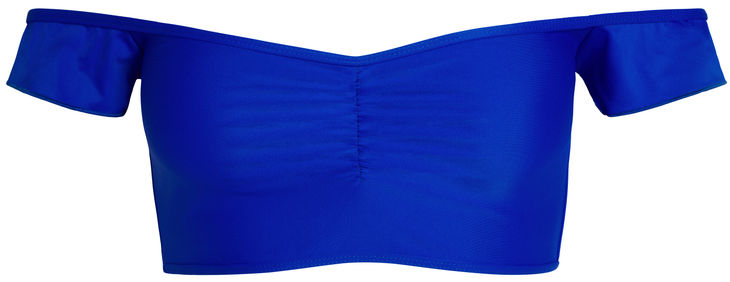 Royal Blue Off Shoulder Bikini Top image