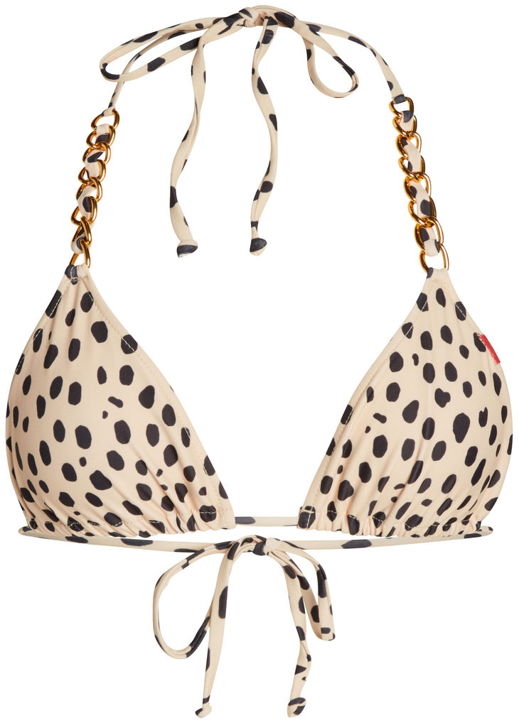 Cheetah Triangle Bikini On a Chain Top image