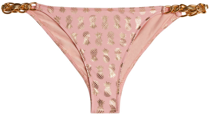Blush & Gold Pineapple Classic Bikini On a Chain Bottom image
