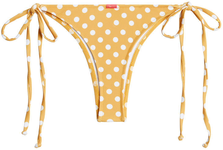 Burnt Orange Polka Dot Brazilian Thong Bottom image