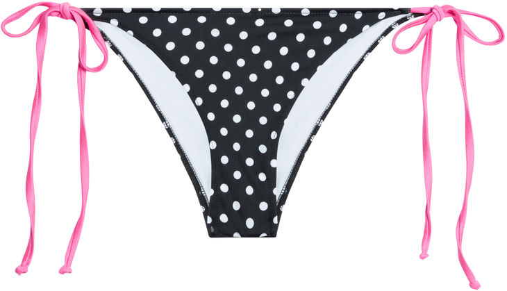 Black Polka Dot & Pink Classic Scrunch Bottom image