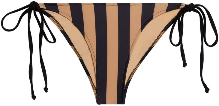Black & Taupe Stripes Classic Scrunch Bottom image