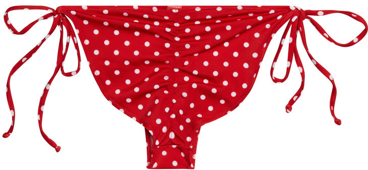 Red Polka Dot Full Coverage Scrunch Bottom image