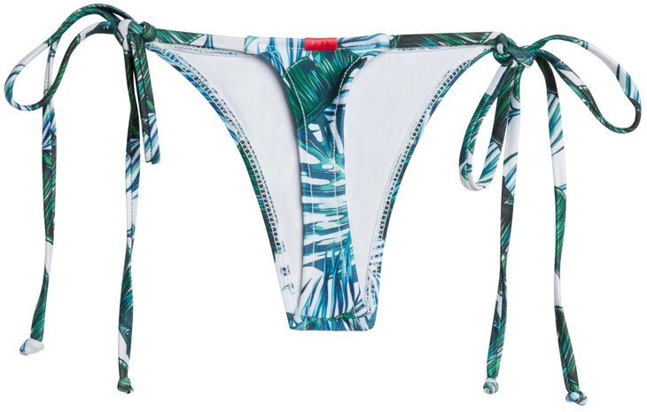 Tropical Palm Print G-String Thong Bikini Bottoms image