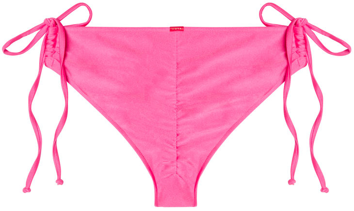 Neon Pink Full Coverage Mid-Rise Scrunch Bottom image