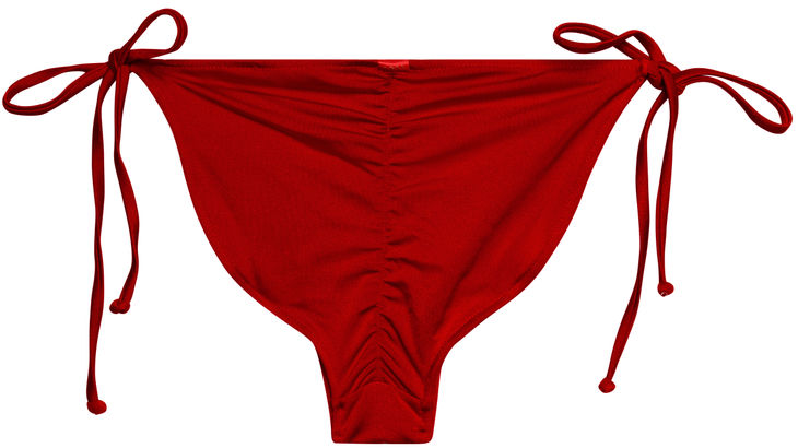 Red Full Coverage Scrunch Bottom - Babe Society