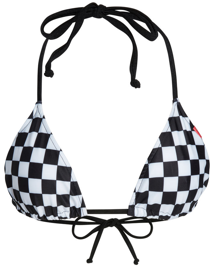 Black & White Checkered Triangle Top image