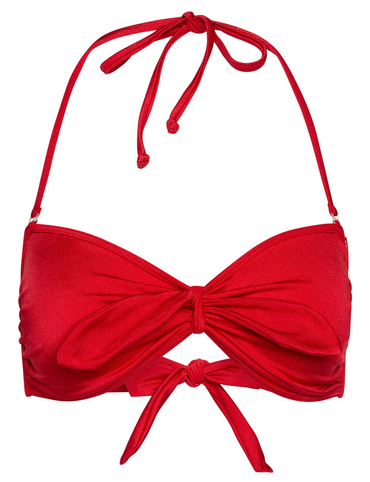 Red Bandeau Bikini Top image