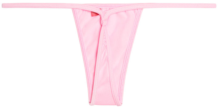 Solid Baby Pink Y-Back Thong Underwear image