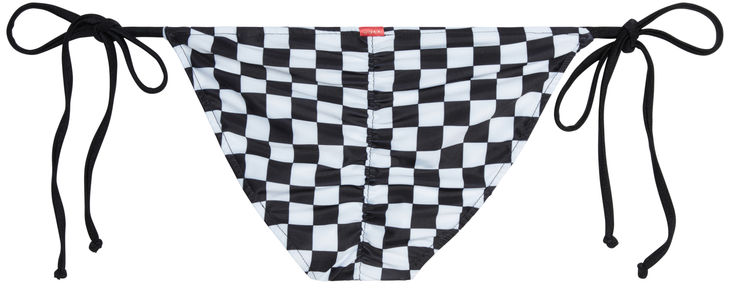 Black & White Checkered Full Coverage Scrunch Bottom image