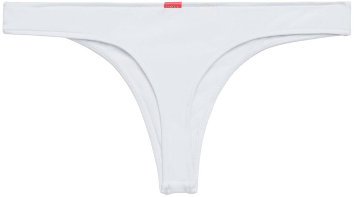 White Sexy Brazilian Thong Bikini Bottoms image
