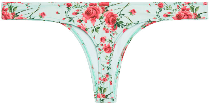 English Rose Banded Brazilian Thong Bottom image