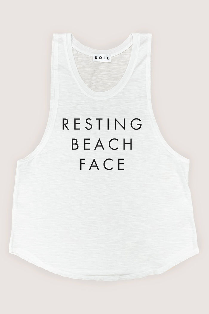 Resting Beach Face Tank image