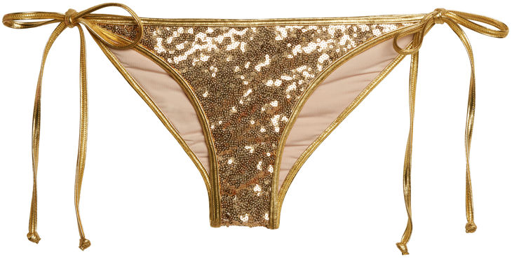 Gold Sequin Classic Scrunch Bottom image