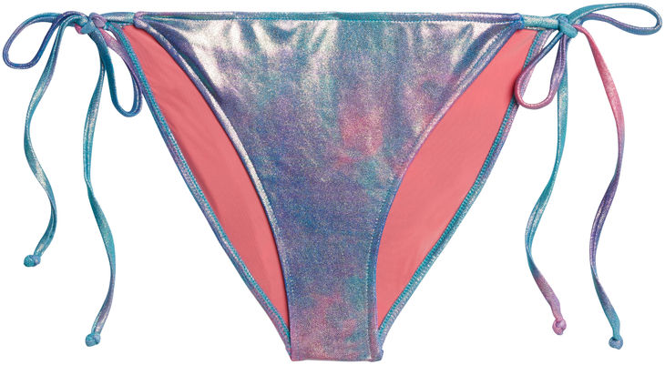 Blue Pink Tie Dye Shimmer Full Coverage Scrunch Bottom image