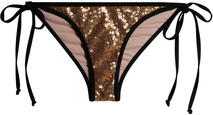 Black & Gold Sequin Classic Scrunch Bottom image