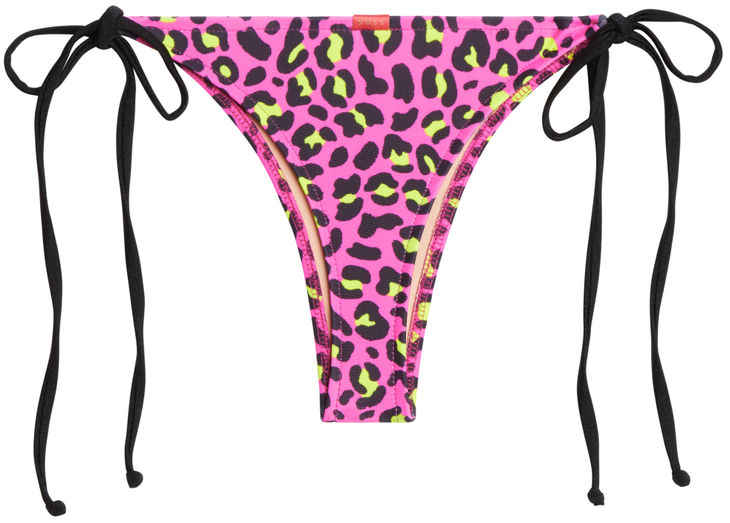 Neon Pink Leopard Brazilian Thong Bottom image
