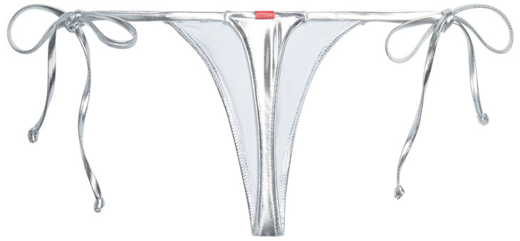 Silver G-String Thong Bottom image