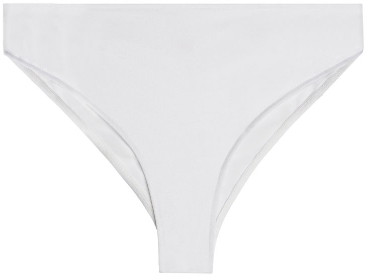 White Full Coverage Mid-Rise Scrunch Banded Bottom image