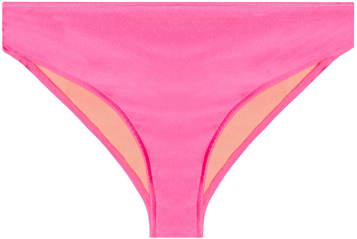 Neon Pink Full Coverage Mid-Rise Scrunch Banded Bottom image