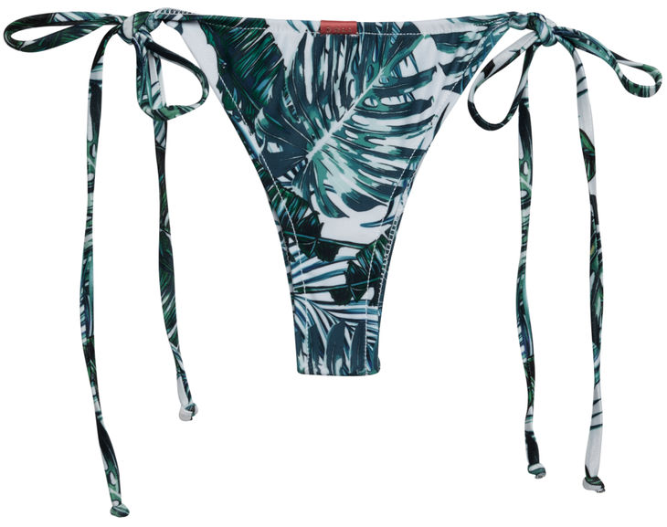 Tropical Palm Print Brazilian Thong Bottom image