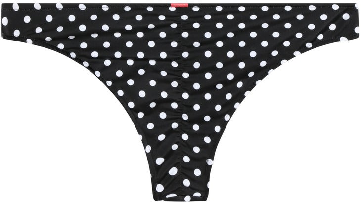 Black Polka Dot Banded Classic Scrunch Bottom image