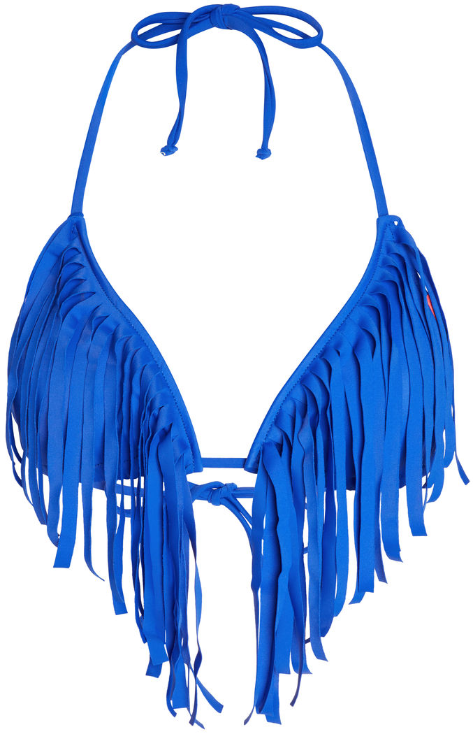 Royal Blue Fringe Triangle Top image