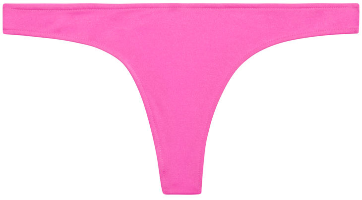 Neon Pink Banded Brazilian Thong Bottom image