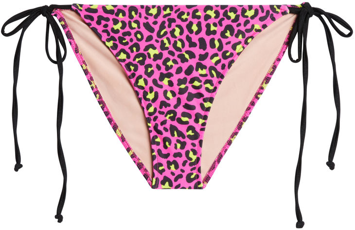 Neon Pink Leopard Full Coverage Scrunch Bottom image
