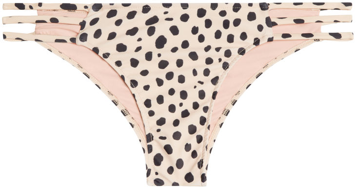 Cheetah Triple Strap Classic Scrunch Bikini Bottom image