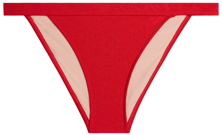 Red Full Coverage Mid-Rise Band Bottom image