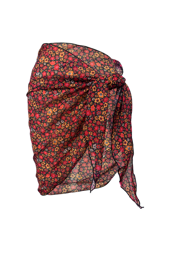 Citrus Blossom Sheer Chiffon Sarong Cover Up image