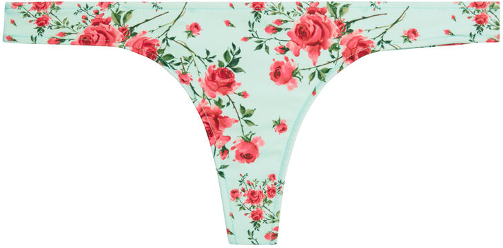 English Rose Banded Brazilian Thong Bottom image