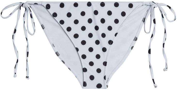White Polka Dot Full Coverage Scrunch Bottom image