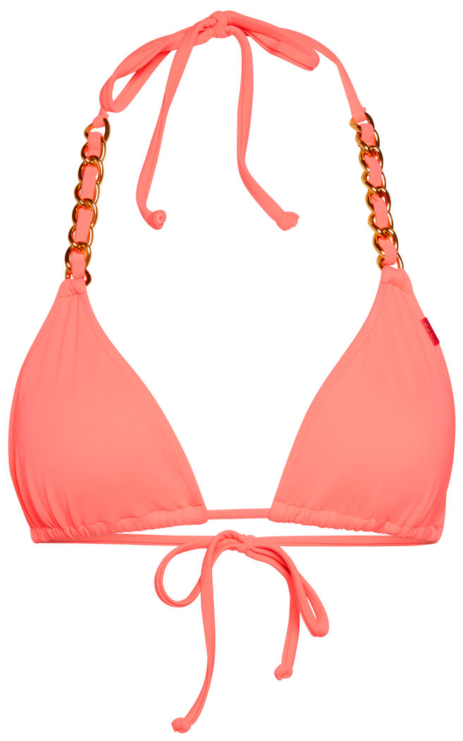 Salmon Triangle Bikini On a Chain Top image