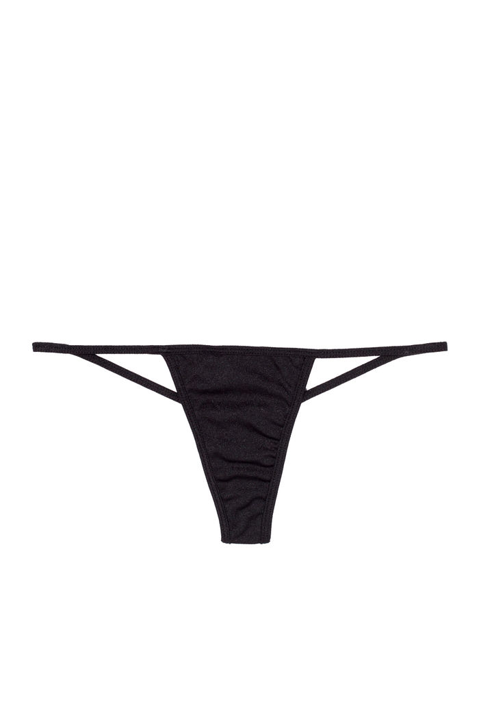 Solid Black Y-Back Thong Underwear - DOLL