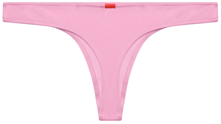 Baby Pink Banded Brazilian Thong Bottom image