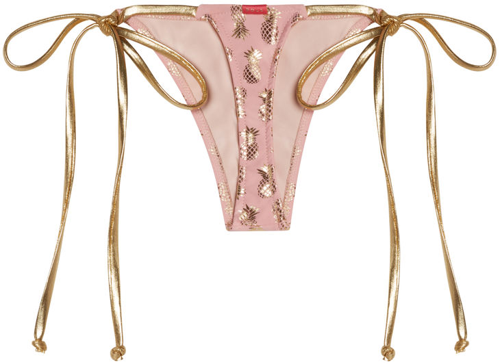 Blush & Gold Pineapple G-String Thong Bottom image