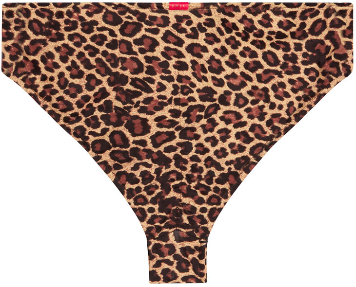 Leopard Full Coverage Mid-Rise Scrunch Banded Bottom image