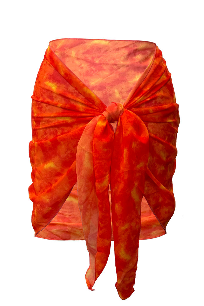 Fiery Soul Sheer Chiffon Sarong Cover Up image