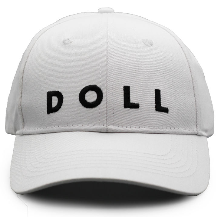White- DOLL Embroidery Hat image