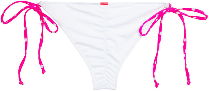 White & Pink Polka Dot Classic Scrunch Bottoms image