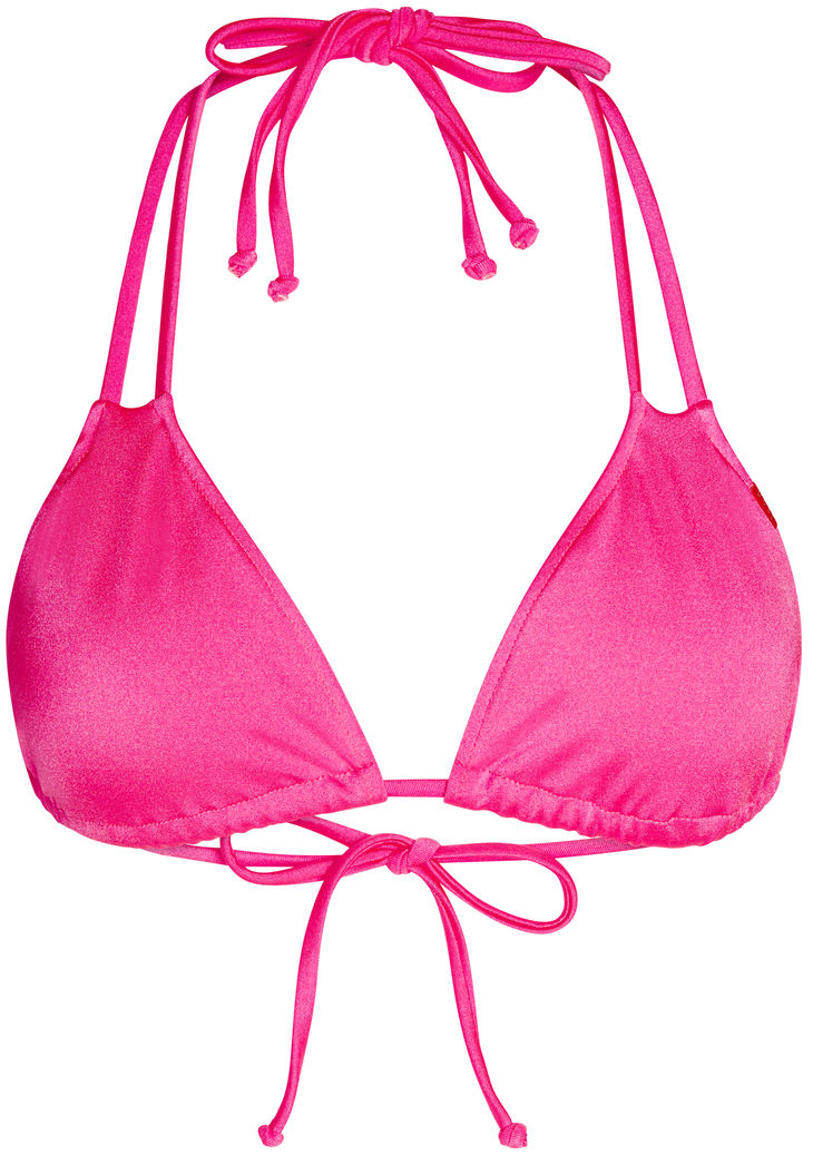 Neon Pink Double Strap Bikini Top image